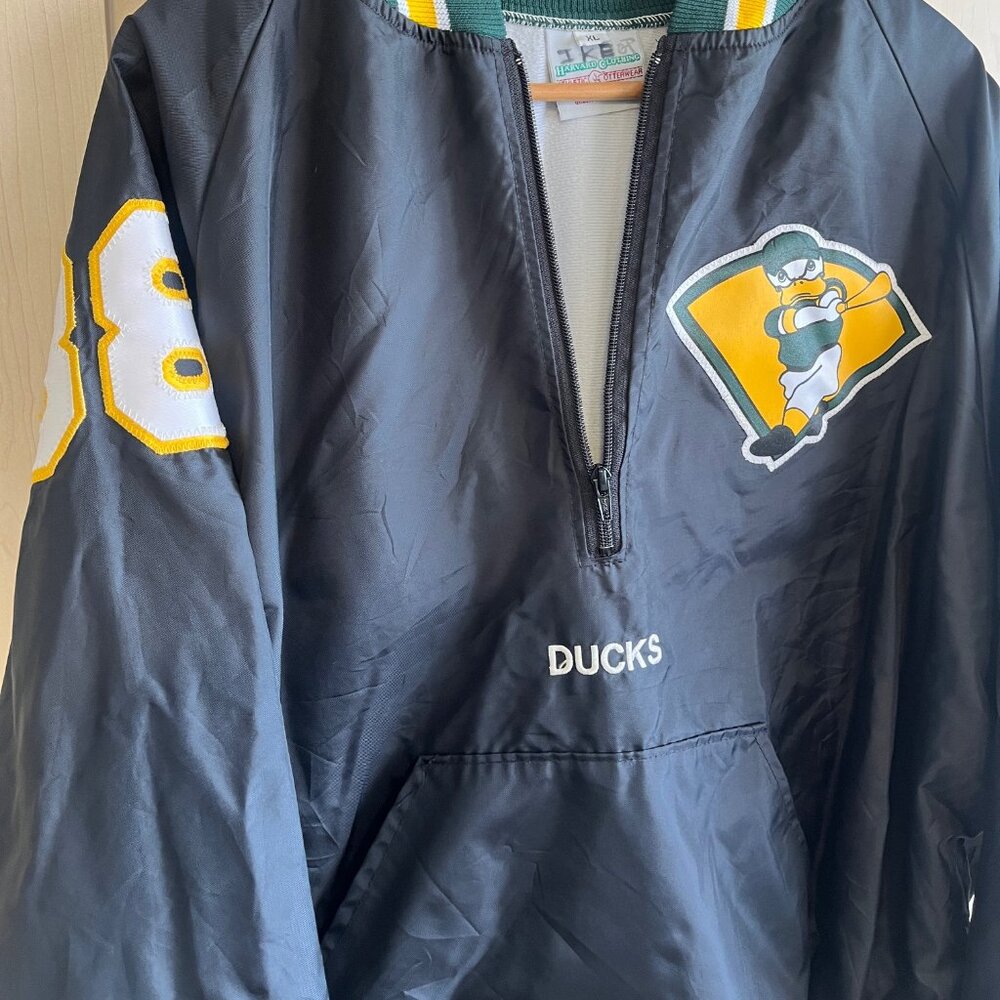 Harvard Clothing Athletic ‎ Otterwear Oregon Ducks Baseball Half-Zip Size XL USA - Picture 3 of 8